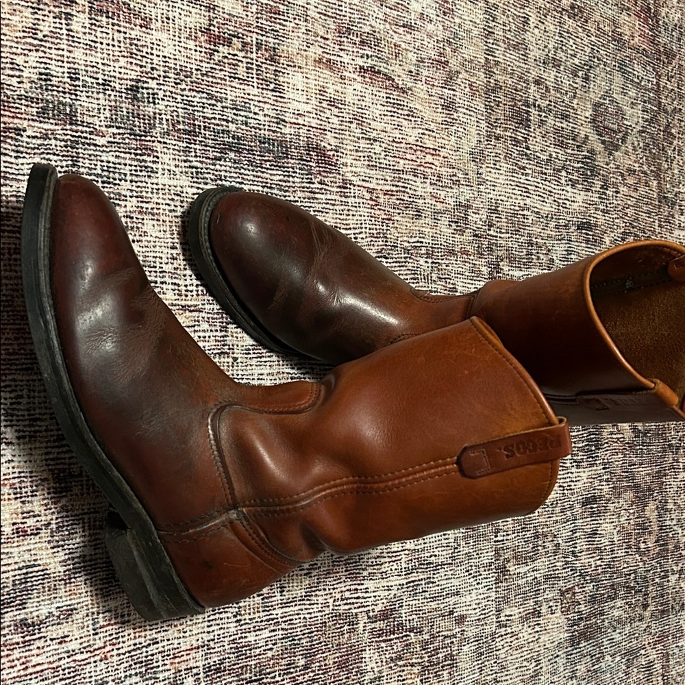 Vintage Red Wing Shoes Brown Pecos Cowboy Boots - Picture 2 of 13